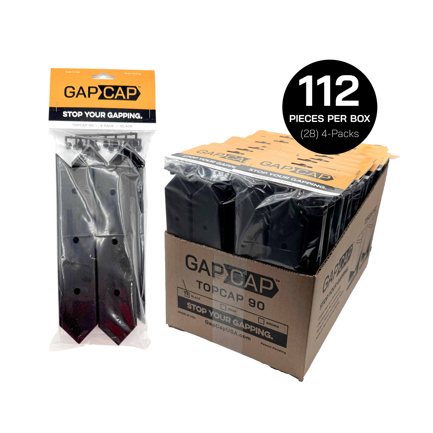 TOPCAP 90 - BLACK (4-PACK)