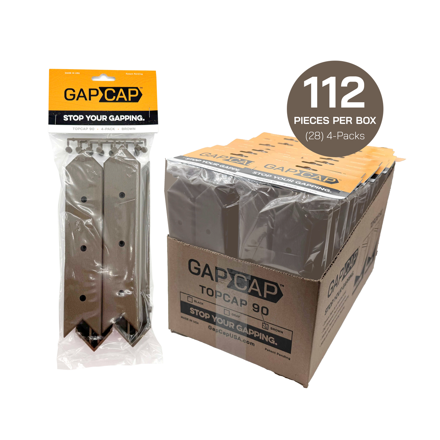 TOPCAP 90 - BROWN (4-PACK)